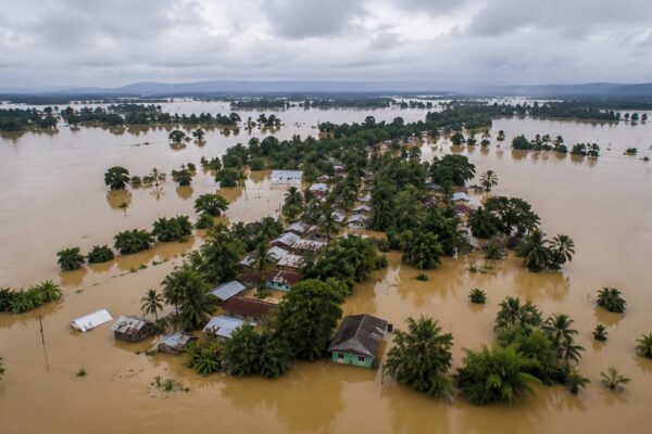 Aerial View of Assam Floods- AI
